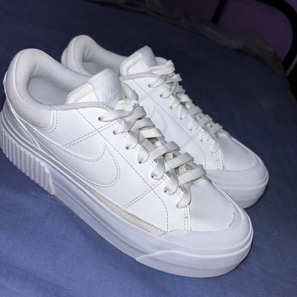 Nike Court Legacy Lift White Platform Sneakers Womens Size 6